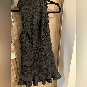 Black Lace high neck dress